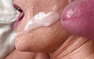 Milf cum on face sperm fountain compilation