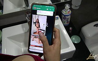 My friend catches me masturbating in the bathroom and she also gets horny  Leela Moon and Martiland